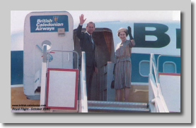 The Queen and Prince Philip boarding Lima Mike in Algiers 